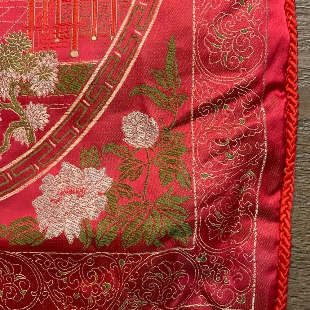 Elegant Red Decorative Pillow